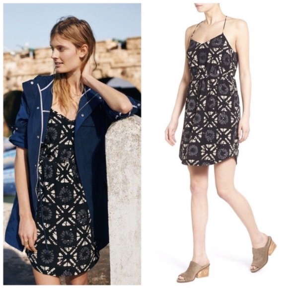 Madewell Dresses & Skirts - Madewell Black White Silk Starview Cami Dress